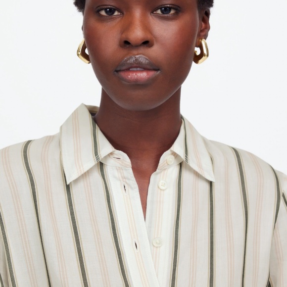 NWT MADEWELL Striped Button-Up Shirt - Picture 4 of 10